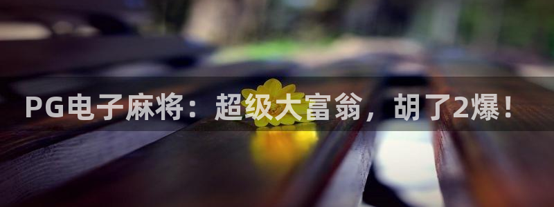 GB果博现在优惠多少：PG电子麻将：超级大富翁，胡了2爆！